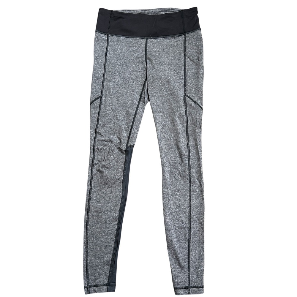Lululemon Speed Tight V Size 6 heathered black/gray W5AKUS Leggings Women's‎